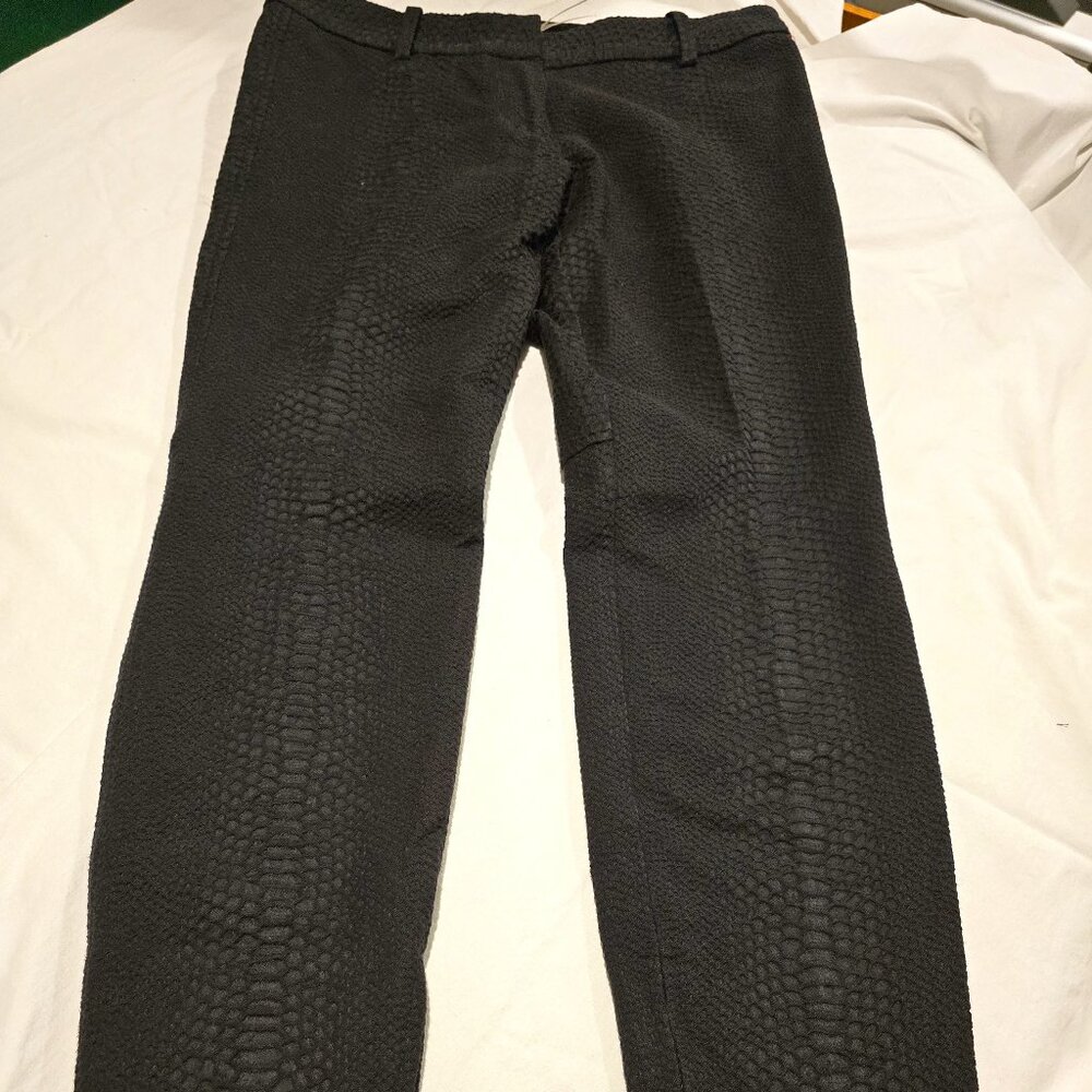 Leon Max Limited Edition Black Textured Snake-Skin Pattern Pants - Size 4